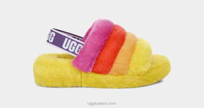 نعم شريحة فخر زغب فخر قوس قزح الأصفر نحيف UGG 08HB838