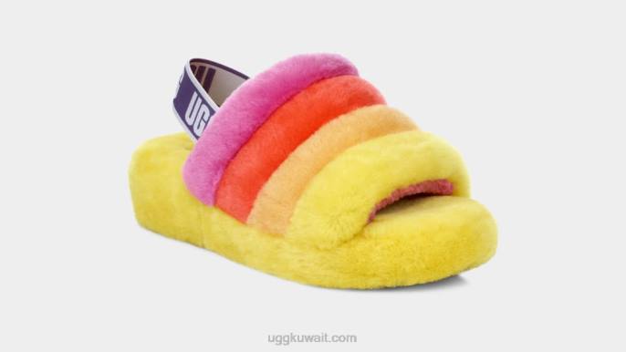 نعم شريحة فخر زغب فخر قوس قزح الأصفر نحيف UGG 08HB838