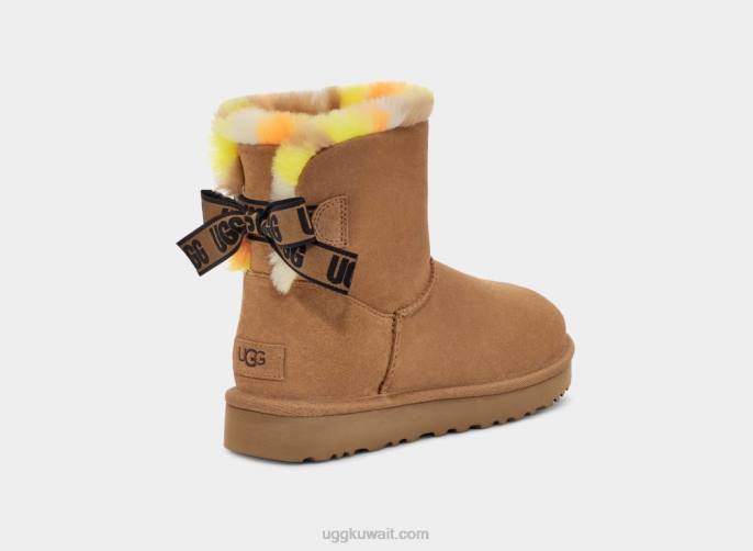 ميني بيلي القوس منقوشة فاسق كستناء نحيف UGG 08HB859