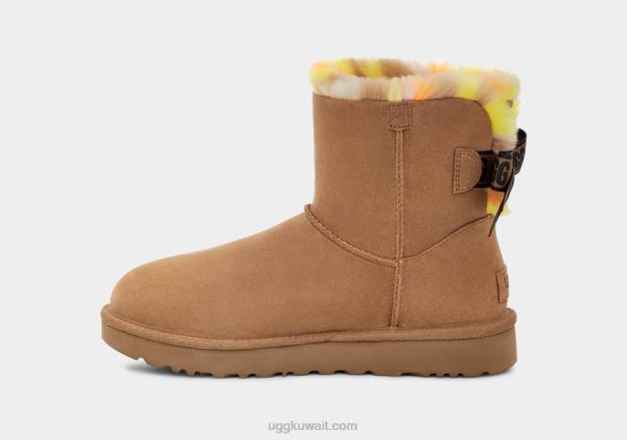 ميني بيلي القوس منقوشة فاسق كستناء نحيف UGG 08HB859