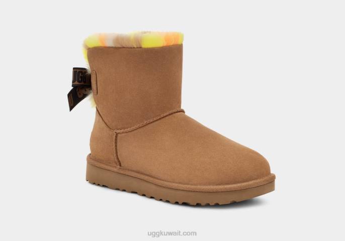ميني بيلي القوس منقوشة فاسق كستناء نحيف UGG 08HB859