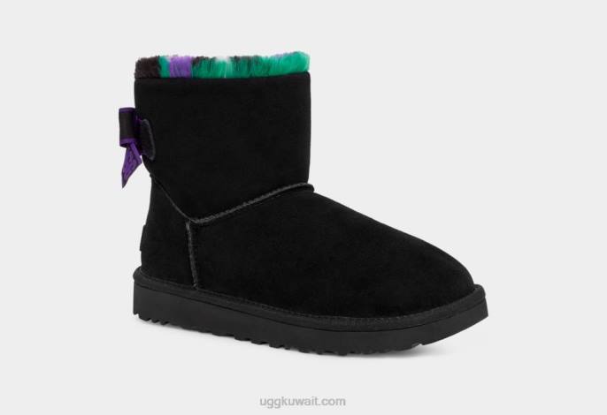 ميني بيلي القوس منقوشة فاسق أسود نحيف UGG 08HB860