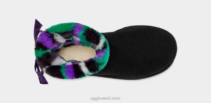 ميني بيلي القوس منقوشة فاسق أسود نحيف UGG 08HB860