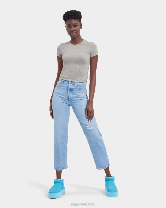 مريم طفل المحملة هيذر رمادي نحيف UGG 08HB916