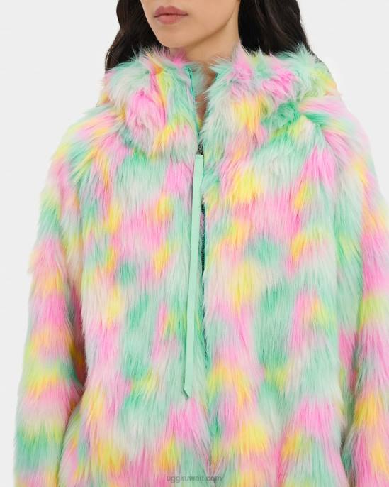 سترة القرنفل من الفرو الصناعي هالة الليمون والليمون نحيف UGG 08HB94