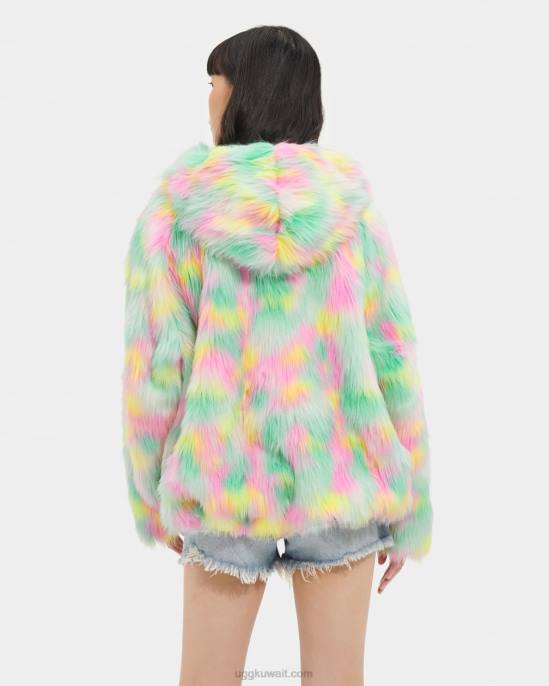 سترة القرنفل من الفرو الصناعي هالة الليمون والليمون نحيف UGG 08HB94