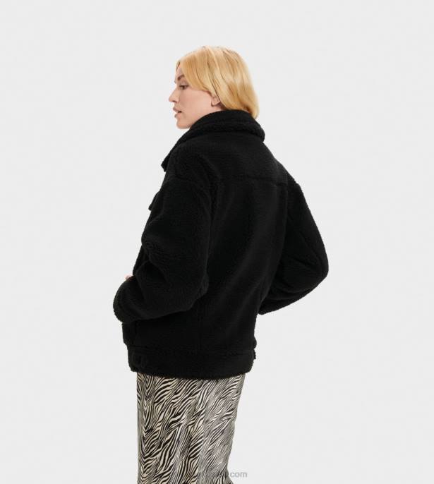 سترة سائق الشاحنة فرانكي شيربا أسود نحيف UGG 08HB991