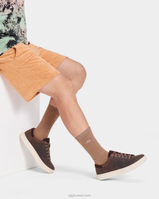 baysider طقس منخفض جلد أشيب رجال UGG 08HB2293