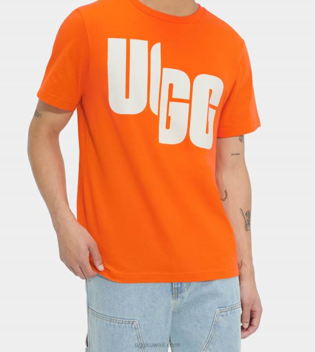 تي شيرت بشعار الماركة كبير الحجم chopd صودا برتقال كل الجنس UGG 08HB1402