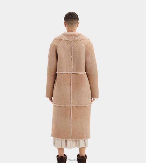 معطف جلد الغنم fayre مزدوج الوجه خشب الصندل نحيف UGG 08HB1169