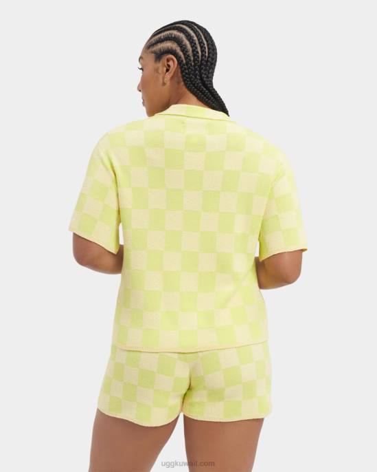 jeannie سترة buttondown قرص العسل / أخضر نابض بالحياة نحيف UGG 08HB971