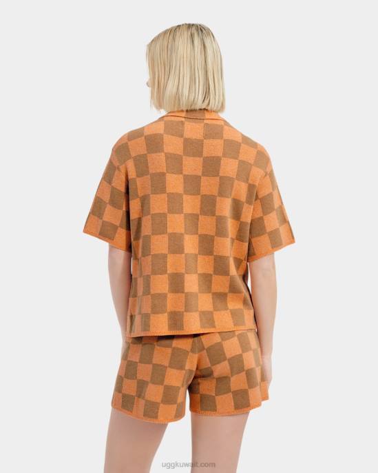 jeannie سترة buttondown البرتقالي البني نحيف UGG 08HB973