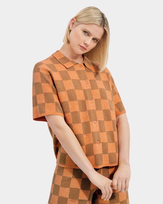 jeannie سترة buttondown البرتقالي البني نحيف UGG 08HB973