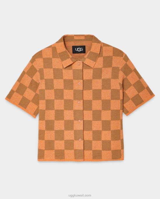 jeannie سترة buttondown البرتقالي البني نحيف UGG 08HB973