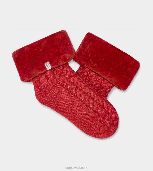 lita الصوف اصطف جورب الشريط الأحمر نحيف UGG 08HB771
