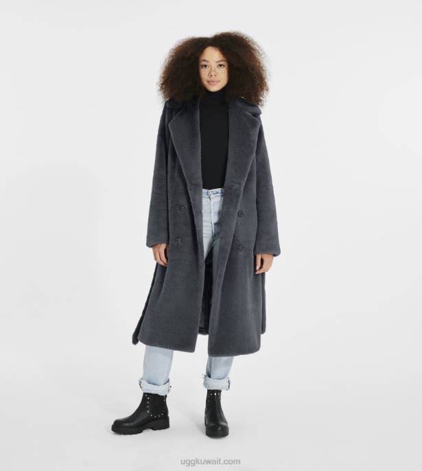 معطف طويل من الفرو الصناعي lucinda إعصار نحيف UGG 08HB1189