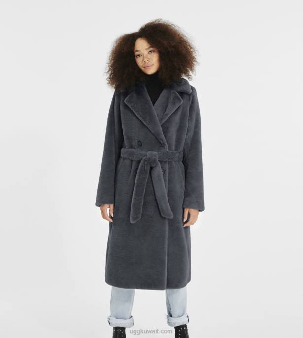 معطف طويل من الفرو الصناعي lucinda إعصار نحيف UGG 08HB1189