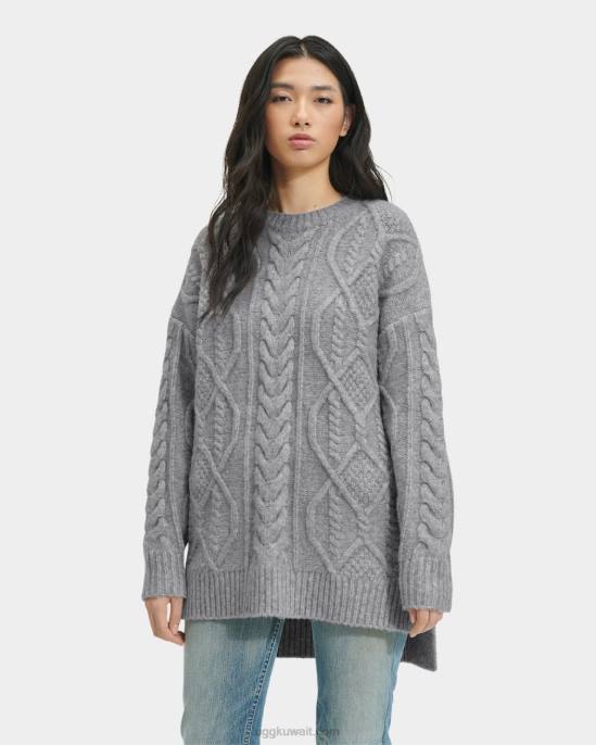 raelee كابل متماسكة سترة طويلة هيذر رمادي نحيف UGG 08HB158