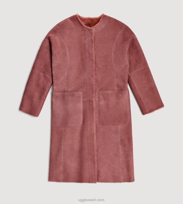 معطف shearling القابل للانعكاس من ريمي فيلم بني داكن نحيف UGG 08HB188