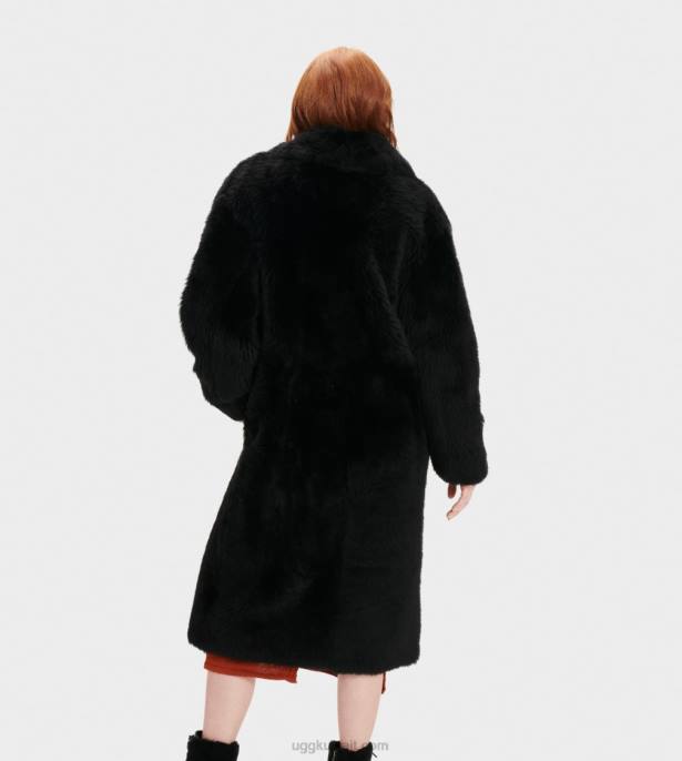 معطف طويل shearling esme أسود نحيف UGG 08HB1174
