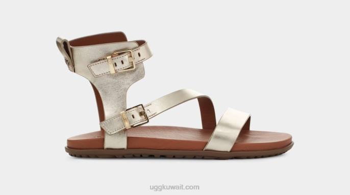 حزام solivan معدني ذهبي شاحب نحيف UGG 08HB63