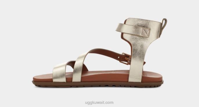 حزام solivan معدني ذهبي شاحب نحيف UGG 08HB63