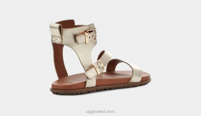 حزام solivan معدني ذهبي شاحب نحيف UGG 08HB63