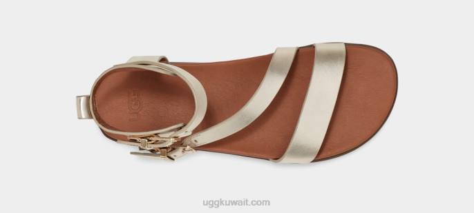 حزام solivan معدني ذهبي شاحب نحيف UGG 08HB63