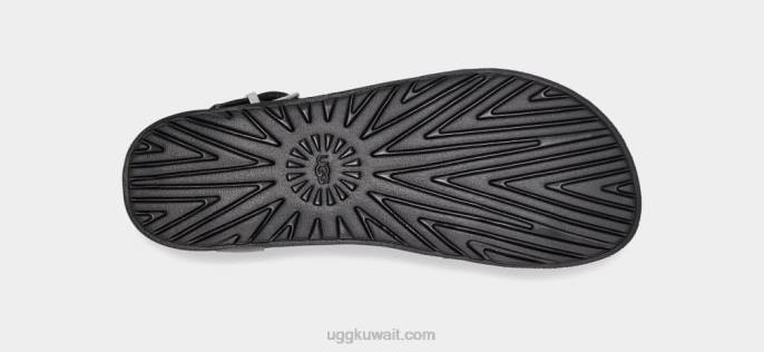 حزام solivan جلد أسود نحيف UGG 08HB752