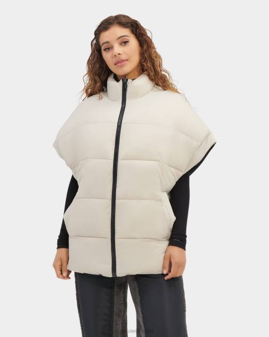 سترة منفوخة بوجهين من sydnee أسود / قصر نحيف UGG 08HB1221