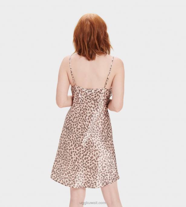 فستان زلة theda أحمر الخدود الفهد نحيف UGG 08HB1319