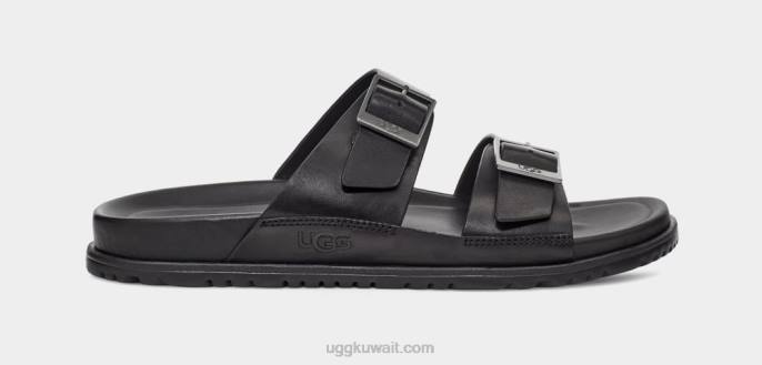 الشريحة مشبك wainscott جلد أسود رجال UGG 08HB1404