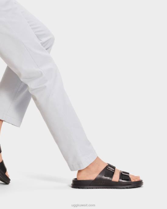 الشريحة مشبك wainscott جلد أسود رجال UGG 08HB1404