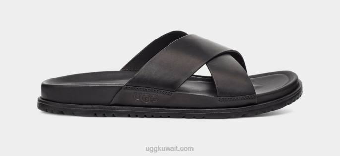 شريحة wainscott جلد أسود رجال UGG 08HB2302