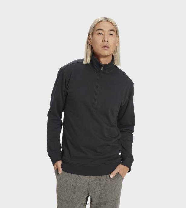 zeke نصف سحاب كنزة صوفية أسود رجال UGG 08HB1848