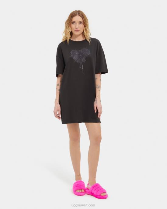 zoey t-shirt dress Graphic أسود نحيف UGG 08HB179