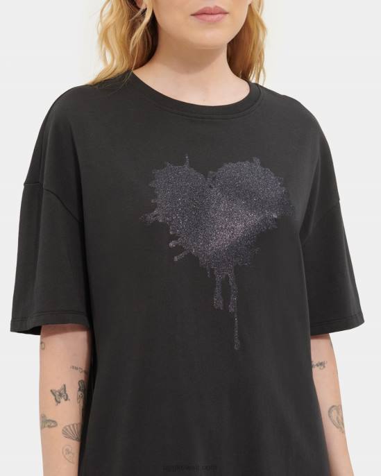 zoey t-shirt dress Graphic أسود نحيف UGG 08HB179